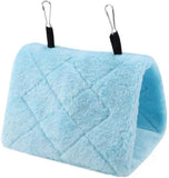 2Pcs Bird Tent Plush Hammock Warm Hut Hanging Nest for Cage 17*12*13cm Snuggle Sleeping Bed Parrot Hideaway Cave for Parakeet Cockatiels Cockatoo Lovebird（blue） In Australia - Darrahopens