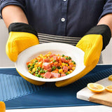Pair of 2  Heat Resistant Silicone Oven Mitts, Non-Slip Mitts for Cooking, Flexible Oven Gloves - Non-Slip Kitchen Essentials, Kitchen Gadgets, Yellow In Australia - Darrahopens