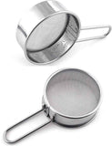 2pcs Small Strainer, Flour Colander Mini Small Flour Sifter for Baking Powder Sugar Coffee Pastas Tea,  Stainless Steel Food Strainer Mini Sifter with Handle In Australia - Darrahopens