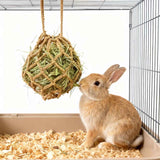 2 Pcs Rabbit Hay Feeder Mesh Bags, 2 Metal Hooks Hanging Hay Mesh Bags, Guinea Pig Hay Bags, High-Capacity Bunny Hay Bag for Rabbits, Chinchillas, Hamsters, （Coffee color+dark blue） In Australia - Darrahopens