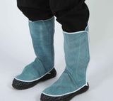 1Pair Cowhide Leather Welding Spats,Leather Shoe Protector Covers,Welded Flame Resistant Protector Shoe Covers,Foot Safety Protection Covers In Australia - Darrahopens