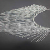 Tassel Veil Masks Women Headwear Face Chains Mask Masquerade Dance Party Costume Face Accessories Jewelry（silvery） In Australia - Darrahopens