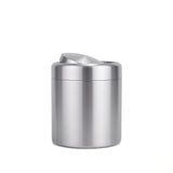 Covered trash cans, brushed stainless steel trash cans, cylindrical trash cans, bathroom, living room, office, kitchen trash cans (silver) In Australia - Darrahopens