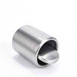 Covered trash cans, brushed stainless steel trash cans, cylindrical trash cans, bathroom, living room, office, kitchen trash cans (silver) In Australia - Darrahopens