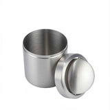 Covered trash cans, brushed stainless steel trash cans, cylindrical trash cans, bathroom, living room, office, kitchen trash cans (silver) In Australia - Darrahopens