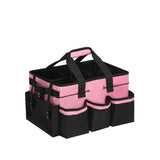 Cleaning storage bag with handle, shoulder strap storage, cleaning tool storage, cleaner and butler tote bag (pink) In Australia - Darrahopens
