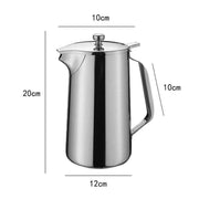 1.8L Stainless Steel Pitcher with Lid, Large Capacity, 201 Stainless Steel, Iced Tea Pitcher for Coffee, Juice and Homemade Beverages In Australia - Darrahopens