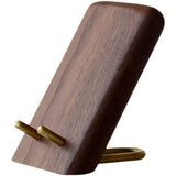 Wooden Desktop Phone Stand, Portable Mobile Phone Bracket for Office and Live Streaming, Creative Black Walnut Cellphone Holder with Stable Tabletop Rack In Australia - Darrahopens