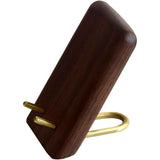 Wooden Desktop Phone Stand, Portable Mobile Phone Bracket for Office and Live Streaming, Creative Black Walnut Cellphone Holder with Stable Tabletop Rack In Australia - Darrahopens