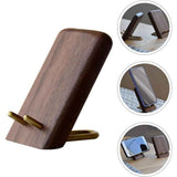 Wooden Desktop Phone Stand, Portable Mobile Phone Bracket for Office and Live Streaming, Creative Black Walnut Cellphone Holder with Stable Tabletop Rack In Australia - Darrahopens