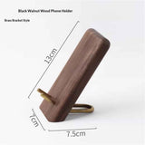 Wooden Desktop Phone Stand, Portable Mobile Phone Bracket for Office and Live Streaming, Creative Black Walnut Cellphone Holder with Stable Tabletop Rack In Australia - Darrahopens