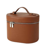 Makeup Bag Vanity Case with Divider and Handle, Aesthetic Makeup Bags, Waterproof PU Leather Toiletry Bag for Women Girls, Portable Cosmetic Organizer Bag (Brown) In Australia - Darrahopens