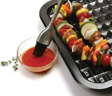 Stainless steel handle silicone barbecue oil brush seasoning brush high temperature resistant barbecue brush cake baking barbecue BBQ brush（30CM） In Australia - Darrahopens