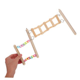 Wood Window Bird Perch Toy with Suction Cup, Climbing Ramp Ladder Platform, Enrichment Accessories Stuff for Parrot, Parakeet, Budgie, Cockatiel In Australia - Darrahopens