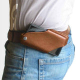 Mobile Phone Belt Pouch, Vintage PU Leather Phone Holster for Walking ， phone protective case(Brown 15*8.5cm) In Australia - Darrahopens
