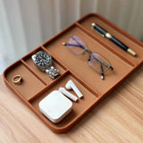 Leather Tray, Stylish and Organized Multifunctional Tray, for Table Entryway, Premium PU Leather, Tray for Keys, Watch, Wallet, Jewelry, and More (Brown ) In Australia - Darrahopens