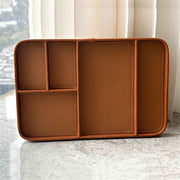 Leather Tray, Stylish and Organized Multifunctional Tray, for Table Entryway, Premium PU Leather, Tray for Keys, Watch, Wallet, Jewelry, and More (Brown ) In Australia - Darrahopens