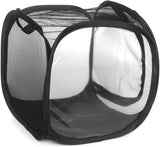 Butterfly Net Enclosure Butterfly Habitat Cage Caterpillar Habitat Butterfly Enclosure Mesh,Cage for Caterpillars Live Butterfly Outdoor Mesh Plant Enclosure Plant Protection Tent (small black) In Australia - Darrahopens