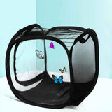 Butterfly Net Enclosure Butterfly Habitat Cage Caterpillar Habitat Butterfly Enclosure Mesh,Cage for Caterpillars Live Butterfly Outdoor Mesh Plant Enclosure Plant Protection Tent (small black) In Australia - Darrahopens