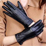 Leather Gloves for Women Winter, Touchscreen Gloves for Cold Weather with Warm Lining  Women's Touchscreen Texting Driving Winter Warm （Black） In Australia - Darrahopens