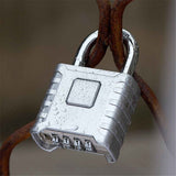 1-piece set of heavy-duty 4-digit password lock, one click unlock, error proof function, waterproof large outdoor padlock, suitable for school gym storage cabinets, fences, doors, storage units (silver) In Australia - Darrahopens