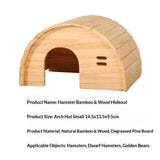 Guinea Pig Wooden House, Hamster Wooden House, Bite Arched Wood Hideout for Dwarf Hamster, Golden Bear Pet Supplies, Small Animals, Houses & Habitats.（Small） In Australia - Darrahopens
