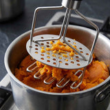 Stainless Steel Potato Masher, Double-Layer Design for Easy Mashing, Perfect for Potatoes, Avocado & Ground Beef, Durable Meat Smasher & Hamburger Tool（TPR handle） In Australia - Darrahopens