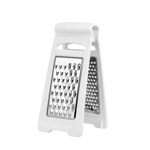 Professional Cheese Grater, Stainless Steel Foldable Food Grater with Non Slip Handle, Multi-Functional Handheld Shredder for Cheese, Potatoes, Vegetables（white） In Australia - Darrahopens