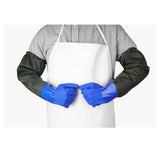Aquatic, seafood, fishing gloves, dishwashing, car washing, extended anti slip, wear-resistant, waterproof, acid alkali resistant, and cutting protective gloves（blue） In Australia - Darrahopens