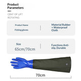 Aquatic, seafood, fishing gloves, dishwashing, car washing, extended anti slip, wear-resistant, waterproof, acid alkali resistant, and cutting protective gloves（blue） In Australia - Darrahopens
