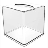 Tissue Box Holder & Cover Multi-Use Dryer Sheet & Mask Case Organizer for Bathroom, Car, Office, Table - Clear Square（14X14X14cm） In Australia - Darrahopens