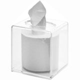 Tissue Box Holder & Cover Multi-Use Dryer Sheet & Mask Case Organizer for Bathroom, Car, Office, Table - Clear Square（14X14X14cm） In Australia - Darrahopens