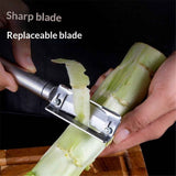 Stainless steel sugarcane peeler, multifunctional lettuce peeler, household kitchen fruit and vegetable peeler, hard skin scraper In Australia - Darrahopens
