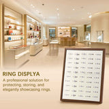 Ring Display Stand - 50 Slots Shaped  Jewelry Tray Ring Board Earrings Organizer , jewelry storage Black walnut wood color（Only includes display racks） In Australia - Darrahopens