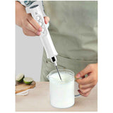 Handheld Rechargeable, Drink Mixer Electric Whisk for Coffee, Detachable With 3 Stainless Whisks, Hand Mixer for Lattes, Cappuccino, Matcha, Egg, （ White） In Australia - Darrahopens
