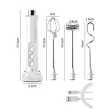 Handheld Rechargeable, Drink Mixer Electric Whisk for Coffee, Detachable With 3 Stainless Whisks, Hand Mixer for Lattes, Cappuccino, Matcha, Egg, （ White） In Australia - Darrahopens