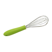 Stainless steel manual egg beater with silicone handle, egg white and cream whisk, household and commercial baking tools, mixer（Green P-handle egg beater 10 inches） In Australia - Darrahopens
