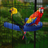 U Shape Parrot Perch Stand Toy Bird Platform Sand Paw Grinding Clean Stick Exercise Conure Budgie Cockatiel Cage Accessories (Blue) small In Australia - Darrahopens