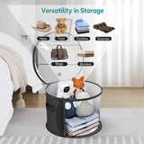 2PCS Extra Large Clear Hat Organizer for Travel and Wardrobe, Holds up to 7 Hats, Round Hat Box Storage for Women & Men,Large Capacity Cowboy Hat Organizer(Black) In Australia - Darrahopens