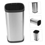 Stainless Steel Universal Knife Block Holder, Space Saver Knife Storage, Detachable for Easy Cleaning, Square Knife Holder For Safe In Australia - Darrahopens