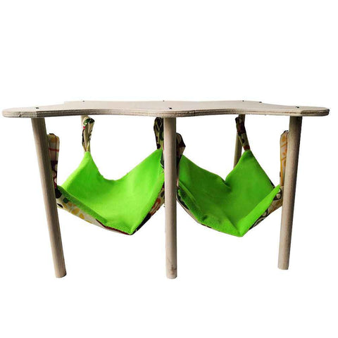 Guinea Pigs Hammock with Natural Wooden Stand- Large Hanging Hammock Bed for Piggies Chinchilla Hamster Bunny Ferrets Hiding Sleeping In Australia - Darrahopens