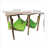 Guinea Pigs Hammock with Natural Wooden Stand- Large Hanging Hammock Bed for Piggies Chinchilla Hamster Bunny Ferrets Hiding Sleeping In Australia - Darrahopens