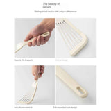 Beige Fish Spatula Turner,Silicone Edge Slotted Fish Spatulas for Kitchen,Flexible and Thin Stainless Steel Nonstick Cooking for Pancake In Australia - Darrahopens