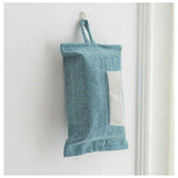 2pcs Toilet Paper Holder Reusable Tissue Holder Travel Tissue Holder Wall Hanging Tissue Box Cover Toilet Paper Storage Rectangle Napkin Holder Cloth Tissue Box for Car Office Desk, BLue In Australia - Darrahopens