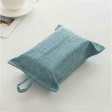 2pcs Toilet Paper Holder Reusable Tissue Holder Travel Tissue Holder Wall Hanging Tissue Box Cover Toilet Paper Storage Rectangle Napkin Holder Cloth Tissue Box for Car Office Desk, BLue In Australia - Darrahopens