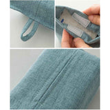 2pcs Toilet Paper Holder Reusable Tissue Holder Travel Tissue Holder Wall Hanging Tissue Box Cover Toilet Paper Storage Rectangle Napkin Holder Cloth Tissue Box for Car Office Desk, BLue In Australia - Darrahopens