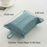 2pcs Toilet Paper Holder Reusable Tissue Holder Travel Tissue Holder Wall Hanging Tissue Box Cover Toilet Paper Storage Rectangle Napkin Holder Cloth Tissue Box for Car Office Desk, BLue In Australia - Darrahopens