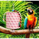Bird chewing toys, parrot beak grinding calcium stones, with bells, birdcage accessories, parrot cub, hamster, Totoro cage toys（Pink） In Australia - Darrahopens