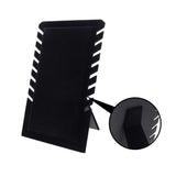 2Pcs Multiple Pendant Necklace Display Stand Jewelry Organizer Rack for Chains and Pendants Elegant Desktop Jewelry Showcase （ flat top black） In Australia - Darrahopens