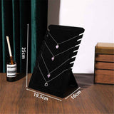 2Pcs Multiple Pendant Necklace Display Stand Jewelry Organizer Rack for Chains and Pendants Elegant Desktop Jewelry Showcase （ flat top black） In Australia - Darrahopens